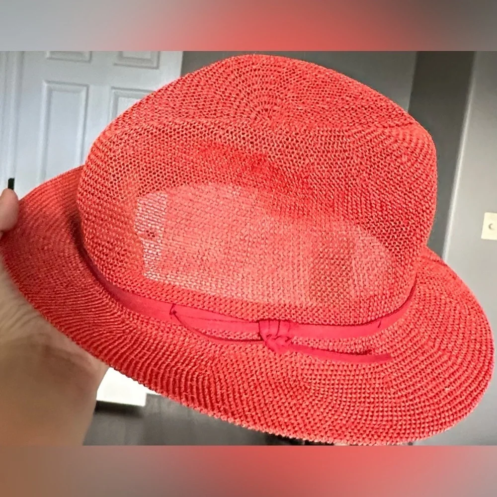 ‼️RARE‼️🎸ANTHROPOLOGIE🎸🔥NWT🔥Mesh Nubby Fedora in Burnt Orange